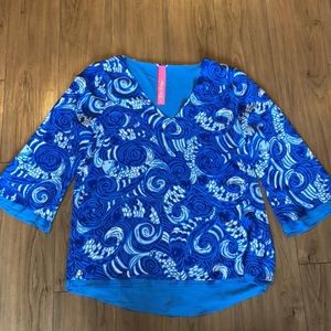Lilly Pulitzer Florin Reversible 3/4 Sleeve